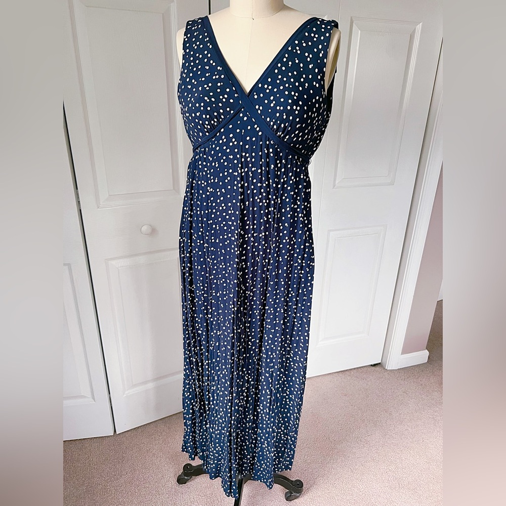Anthropologie HD in Paris Tallulah Wide-Leg Jumpsuit in Blue Motif